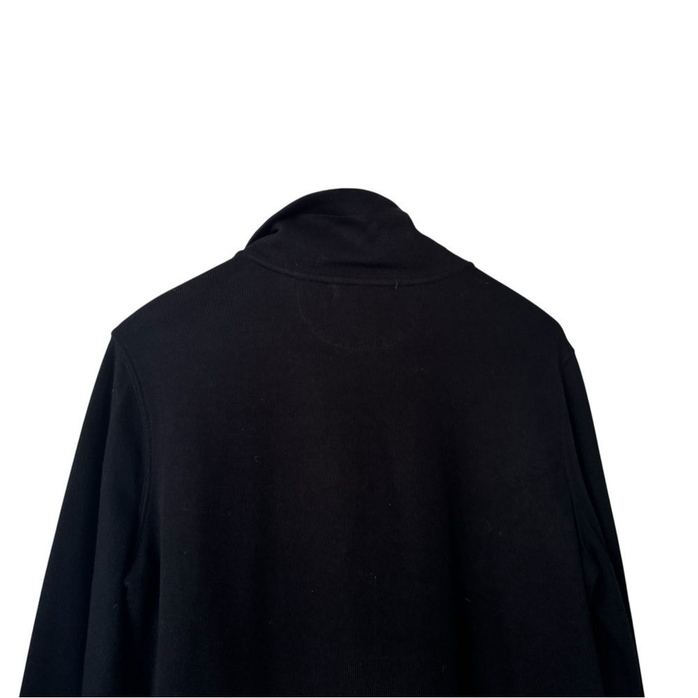 Lauren Ralph Lauren Large Black Knit Crest Logo Quarter Zip Sweater High Neck - Picture 7 of 16